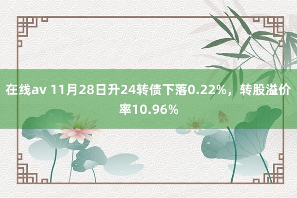 在线av 11月28日升24转债下落0.22%，转股溢价率10.96%