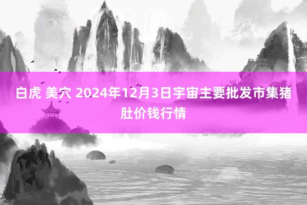 白虎 美穴 2024年12月3日宇宙主要批发市集猪肚价钱行情