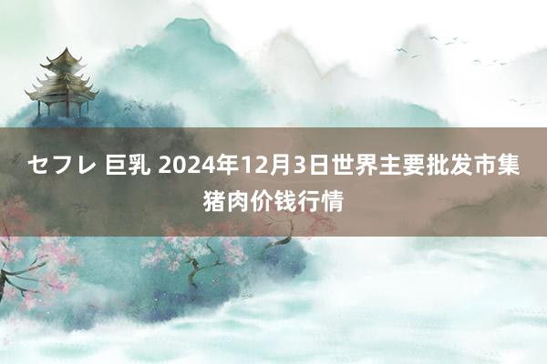 セフレ 巨乳 2024年12月3日世界主要批发市集猪肉价钱行情