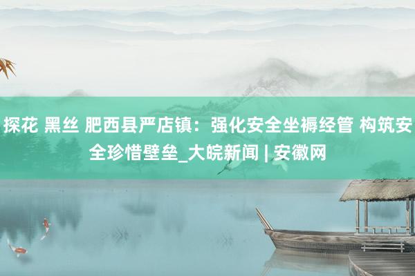 探花 黑丝 肥西县严店镇：强化安全坐褥经管 构筑安全珍惜壁垒_大皖新闻 | 安徽网