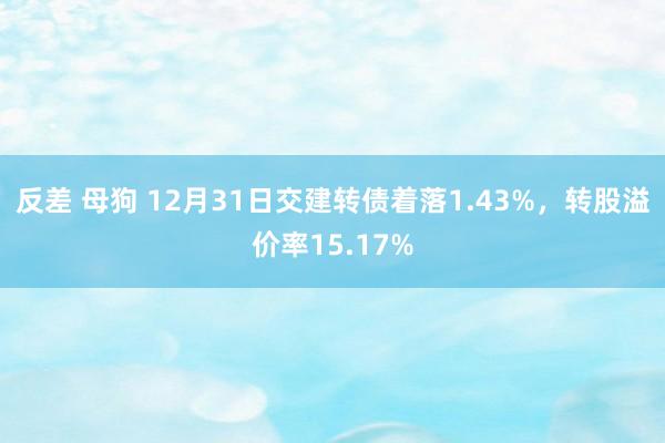 反差 母狗 12月31日交建转债着落1.43%，转股溢价率15.17%
