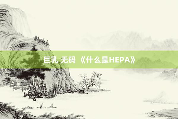 巨乳 无码 《什么是HEPA》
