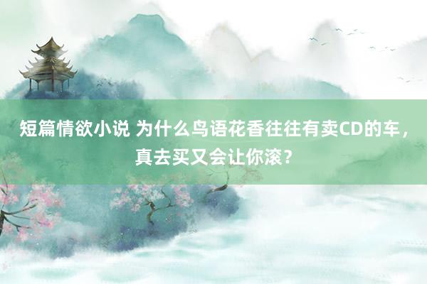 短篇情欲小说 为什么鸟语花香往往有卖CD的车，真去买又会让你滚？
