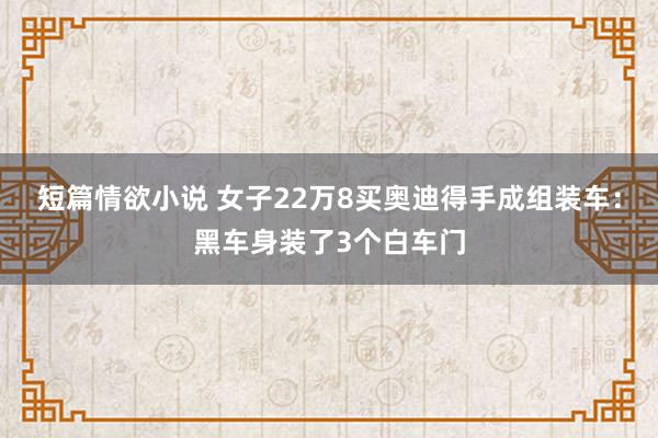 短篇情欲小说 女子22万8买奥迪得手成组装车：黑车身装了3个白车门