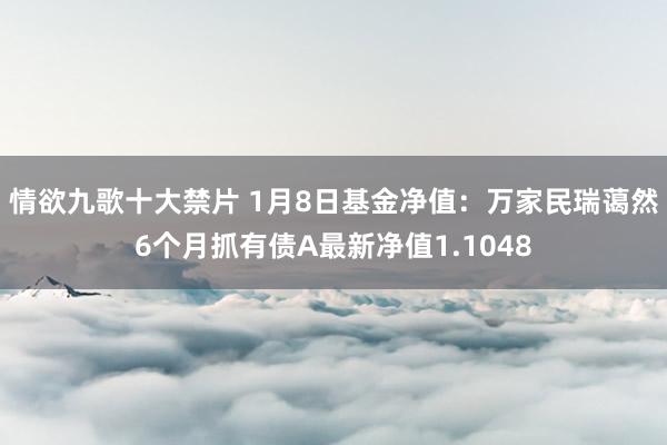 情欲九歌十大禁片 1月8日基金净值：万家民瑞蔼然6个月抓有债A最新净值1.1048