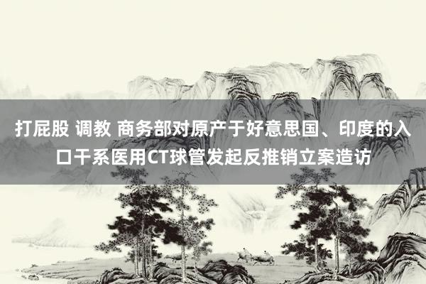 打屁股 调教 商务部对原产于好意思国、印度的入口干系医用CT球管发起反推销立案造访