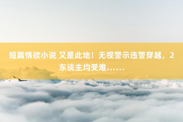 短篇情欲小说 又是此地！无视警示违警穿越，2东谈主均受难……